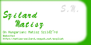 szilard matisz business card